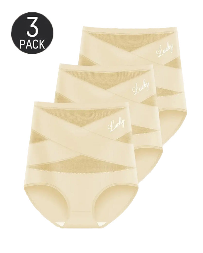 Pack de Calzones de Tiro Alto con Malla, Control Abdominal y Realce