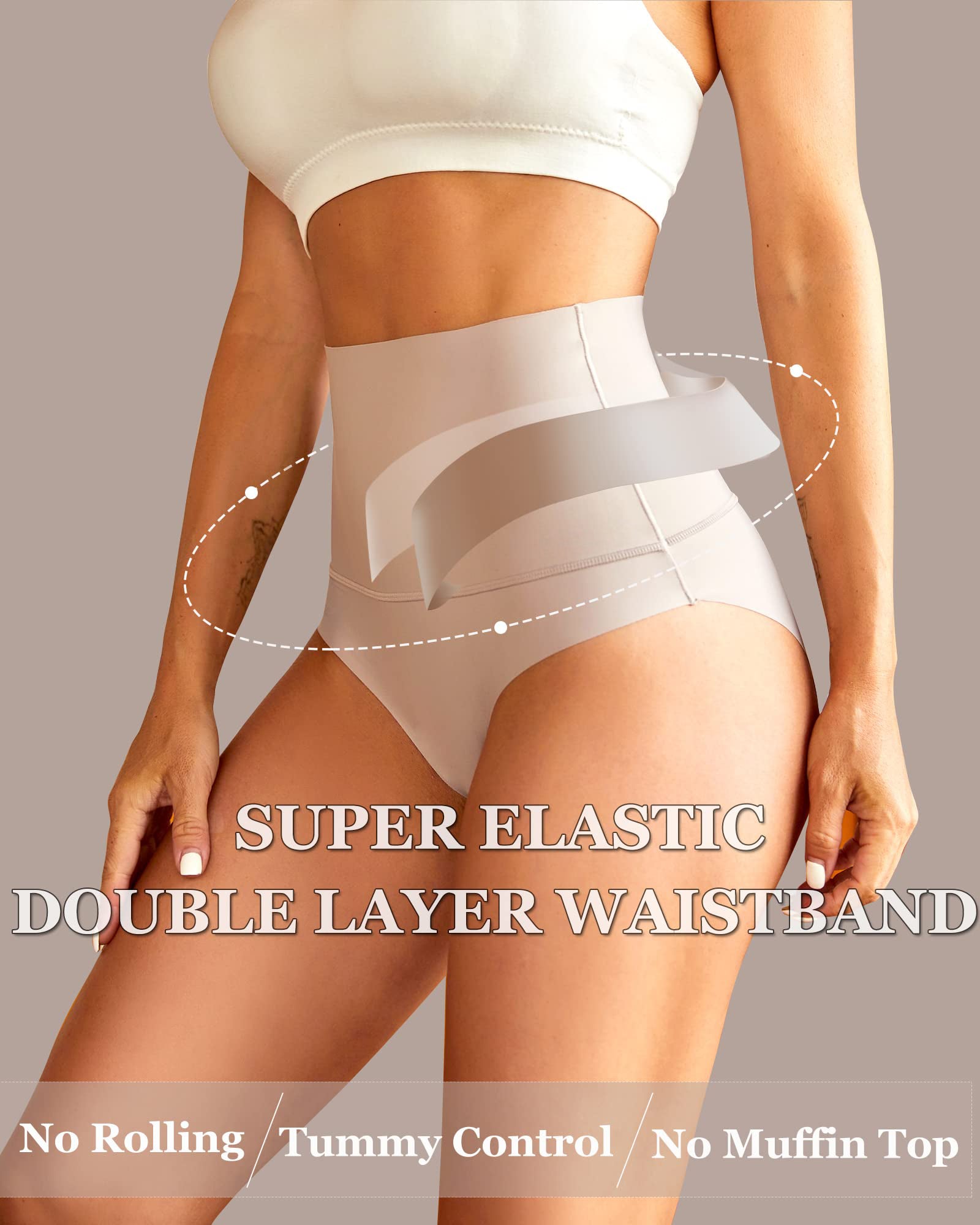 Pack de 5 Calzones de Tiro Alto con Control Abdominal