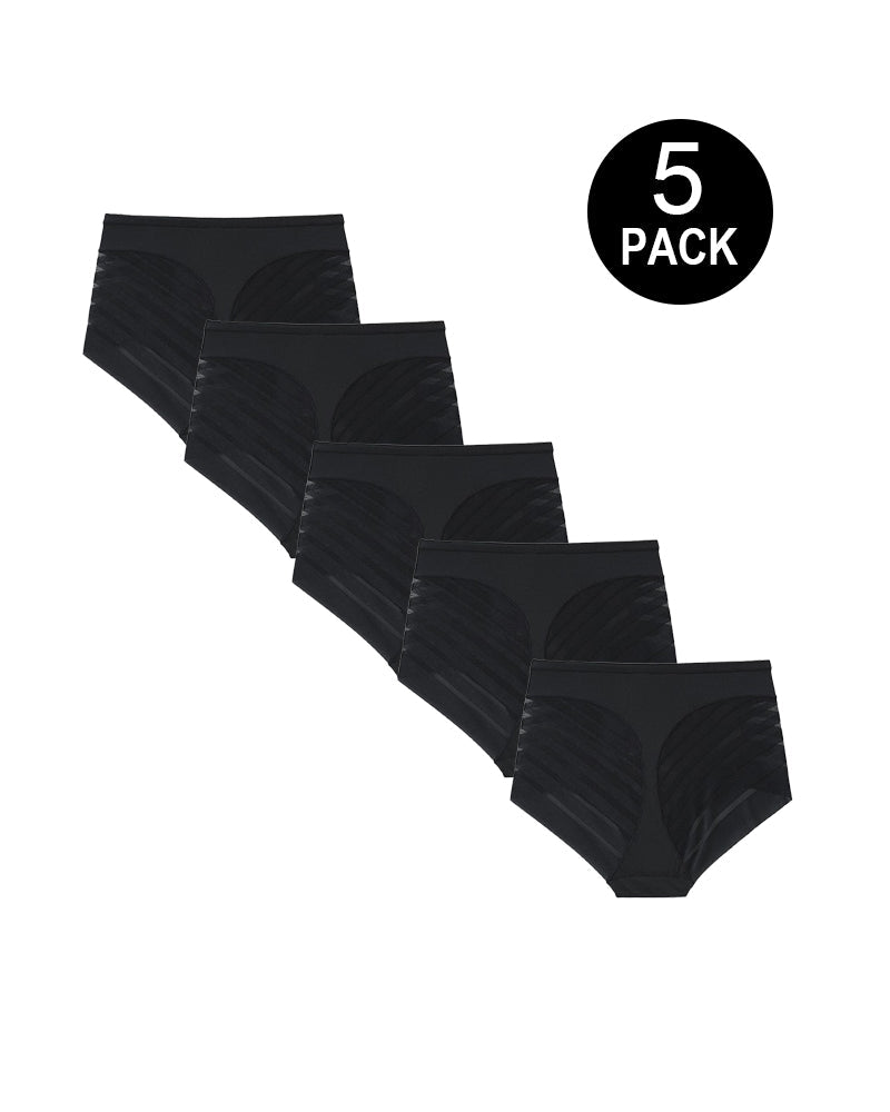 Pack de 5 Calzones Sin Costuras con Control Abdominal y Realce