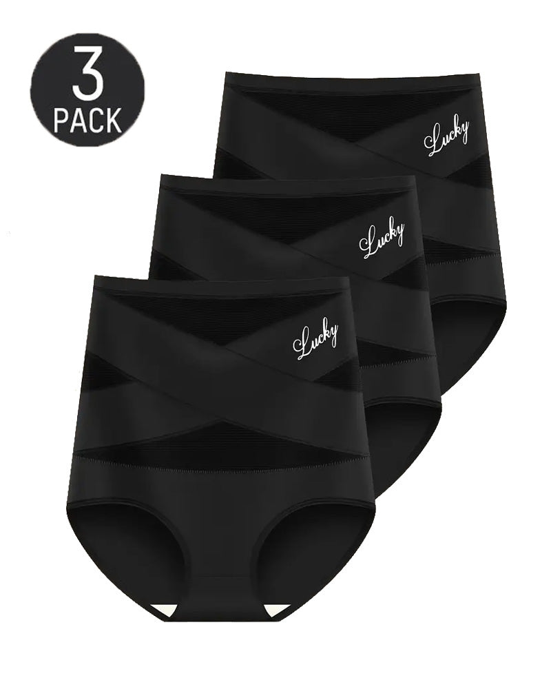 Pack de Calzones de Tiro Alto con Malla, Control Abdominal y Realce