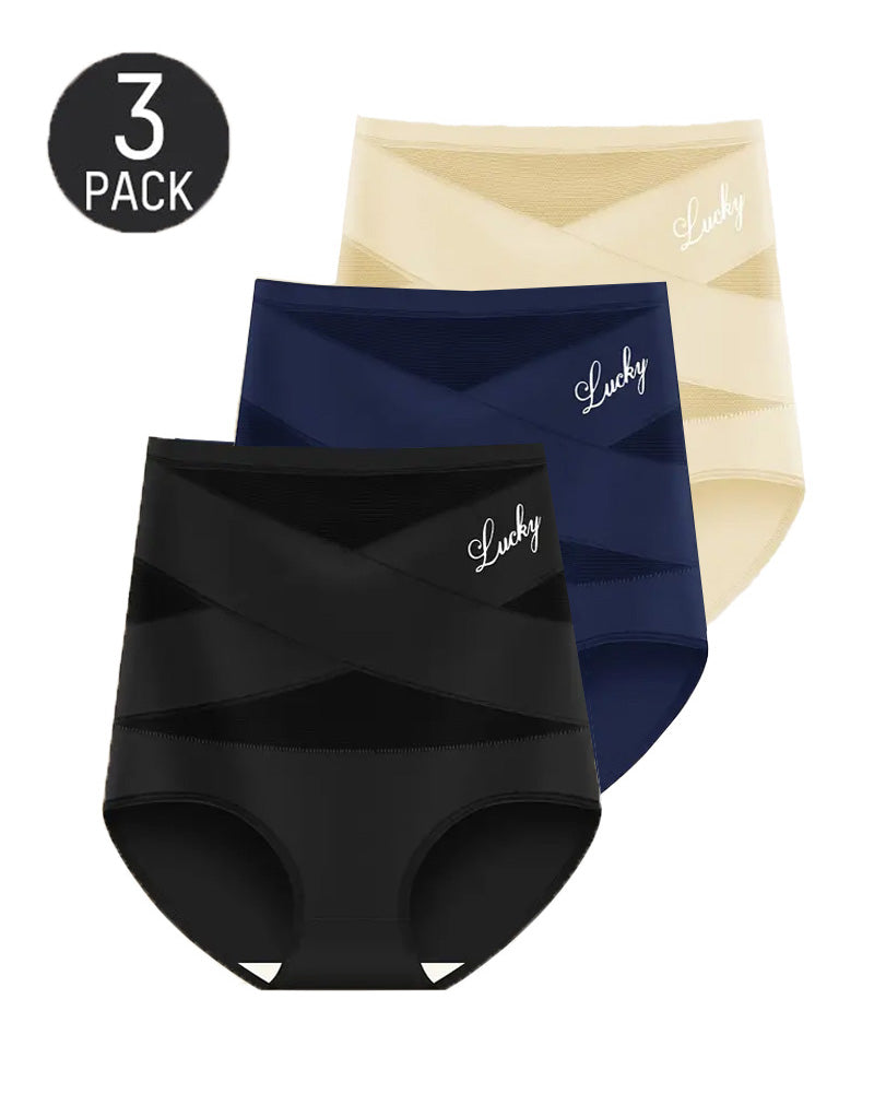 Pack de Calzones de Tiro Alto con Malla, Control Abdominal y Realce
