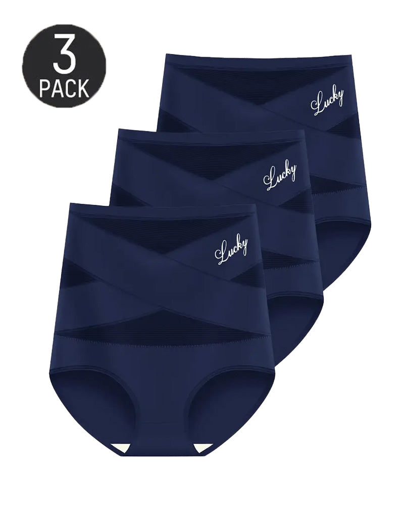 Pack de Calzones de Tiro Alto con Malla, Control Abdominal y Realce