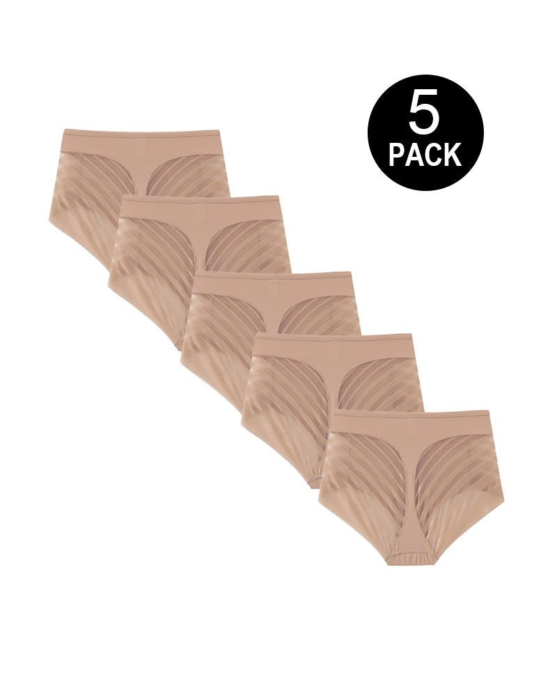Pack de 5 Calzones Sin Costuras con Control Abdominal y Realce